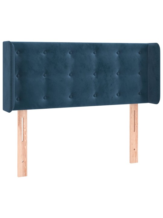 Voodipeats servadega, tumesinine, 93x16x78/88 cm, samet