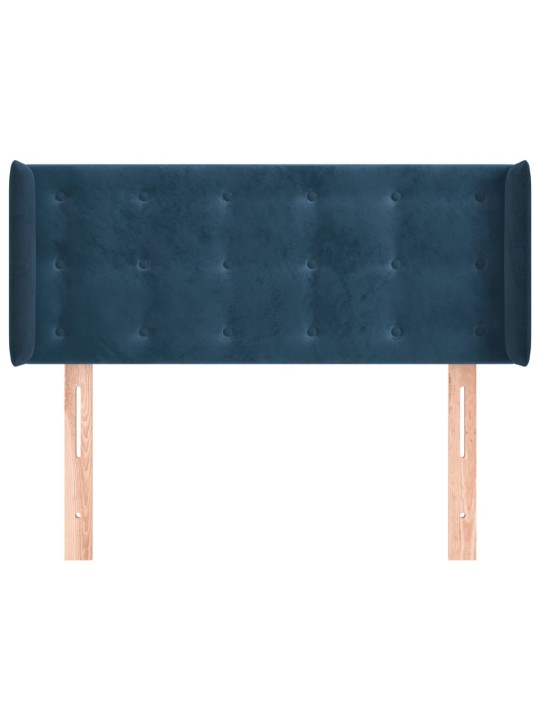 Voodipeats servadega, tumesinine, 93x16x78/88 cm, samet