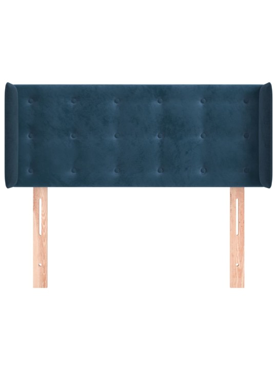 Voodipeats servadega, tumesinine, 103x16x78/88 cm, samet