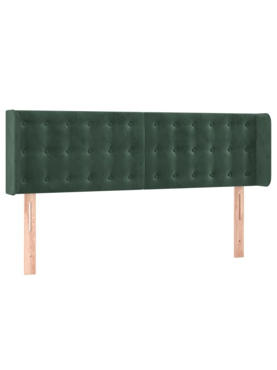 Voodipeats servadega, tumeroheline, 147x16x78/88 cm, samet