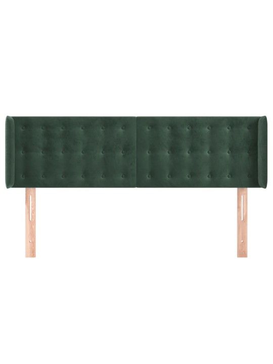 Voodipeats servadega, tumeroheline, 147x16x78/88 cm, samet