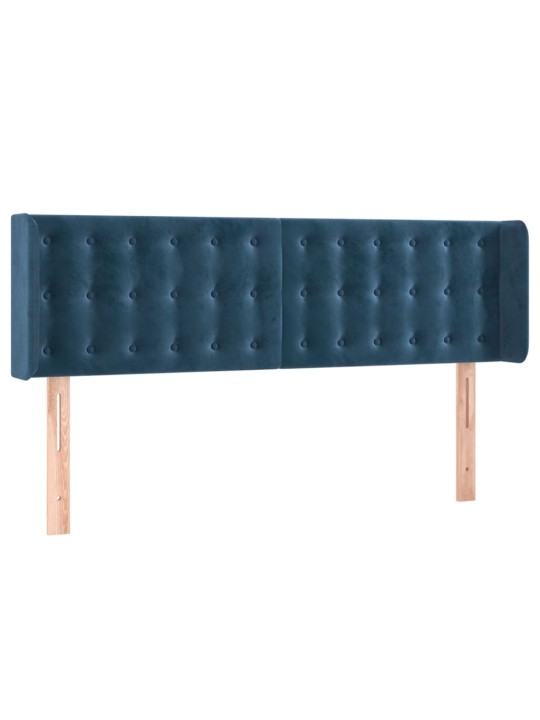 Voodipeats servadega, tumesinine, 147x16x78/88 cm, samet