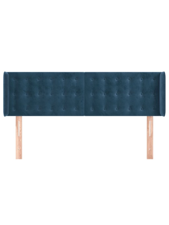 Voodipeats servadega, tumesinine, 147x16x78/88 cm, samet
