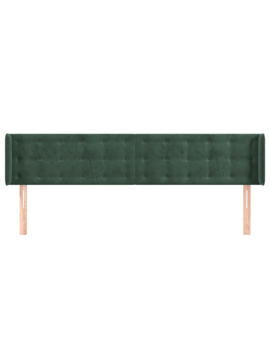 Voodipeats servadega, tumeroheline, 183x16x78/88 cm, samet