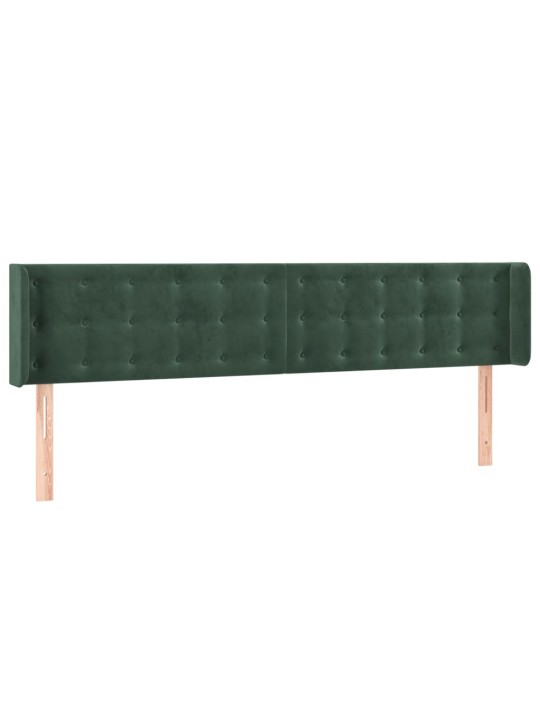 Voodipeats servadega, tumeroheline, 203x16x78/88 cm, samet