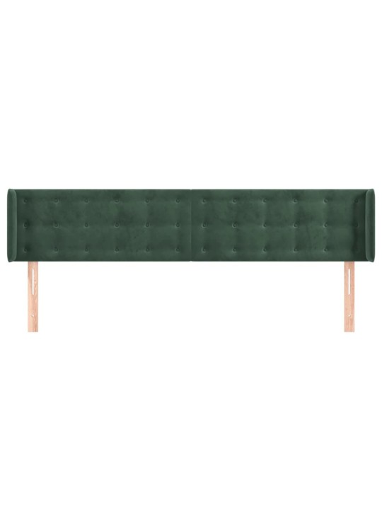 Voodipeats servadega, tumeroheline, 203x16x78/88 cm, samet