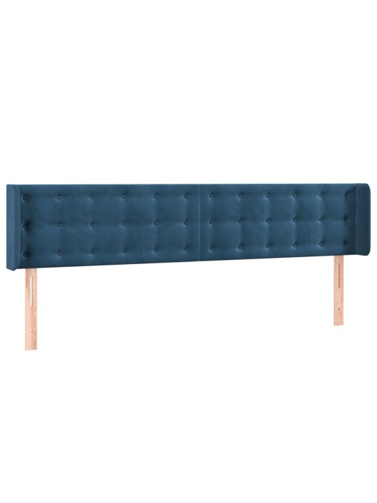 Voodipeats servadega, tumesinine, 203x16x78/88 cm, samet