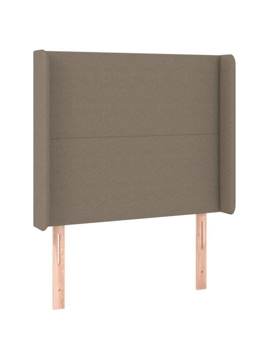 Voodipeats servadega, pruunikashall, 93x16x118/128 cm, kangas