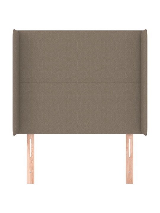 Voodipeats servadega, pruunikashall, 103x16x118/128 cm, kangas