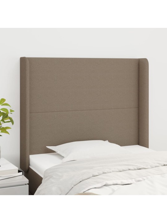 Voodipeats servadega, pruunikashall, 103x16x118/128 cm, kangas
