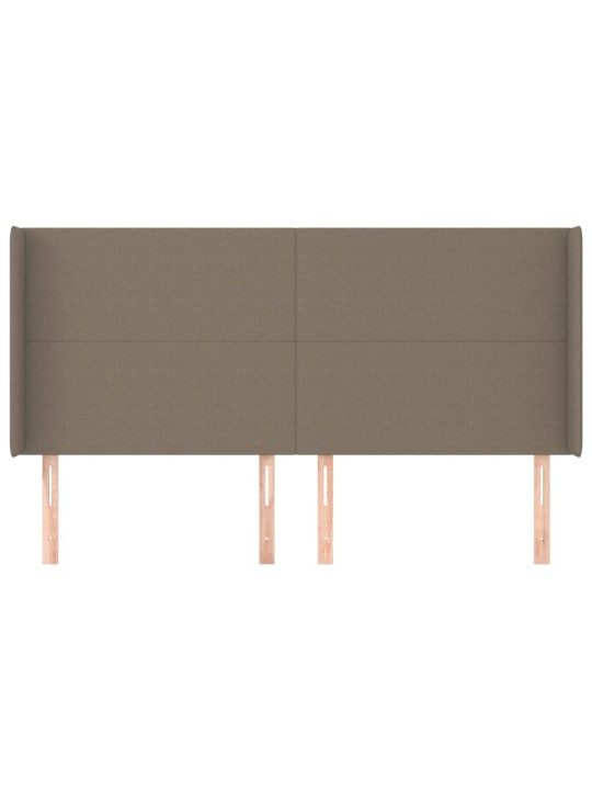 Voodipeats servadega, pruunikashall, 203x16x118/128 cm, kangas