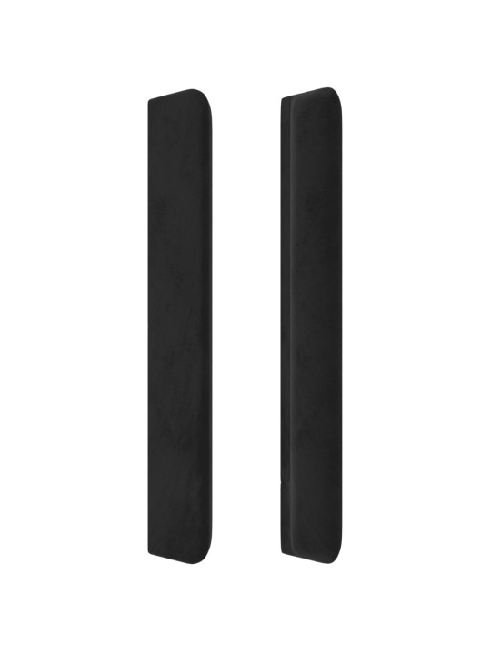 Voodipeats servadega, must, 83x16x118/128 cm, samet