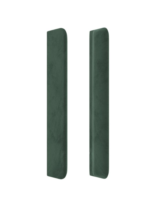 Voodipeats servadega, tumeroheline, 93x16x118/128 cm, samet