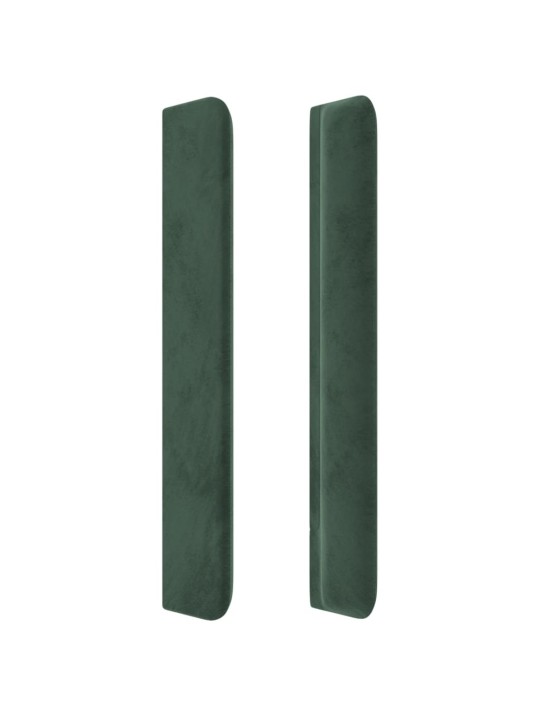 Voodipeats servadega, tumeroheline, 183x16x118/128 cm, samet