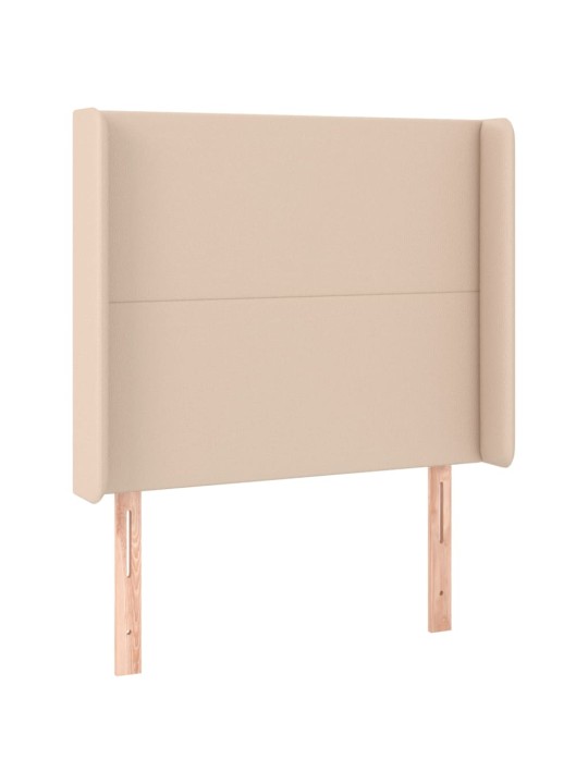 Voodipeats servadega, cappuccino, 83x16x118/128 cm, kunstnahk