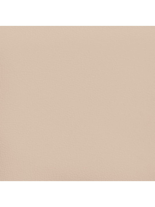 Voodipeats servadega, cappuccino, 203x16x118/128 cm, kunstnahk