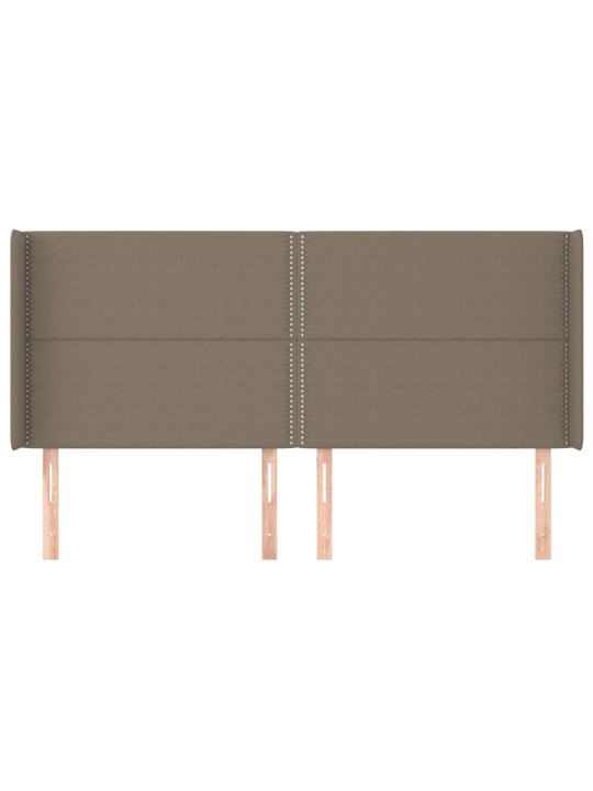 Voodipeats servadega, pruunikashall, 203x16x118/128 cm, kangas