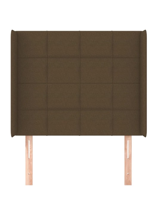 Voodipeats servadega, tumepruun, 83x16x118/128 cm, kangas
