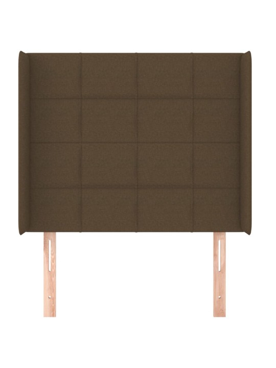 Voodipeats servadega, tumepruun, 103x16x118/128 cm, kangas