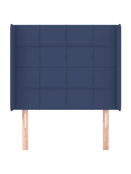 Voodipeats servadega, sinine, 103x16x118/128 cm, kangas