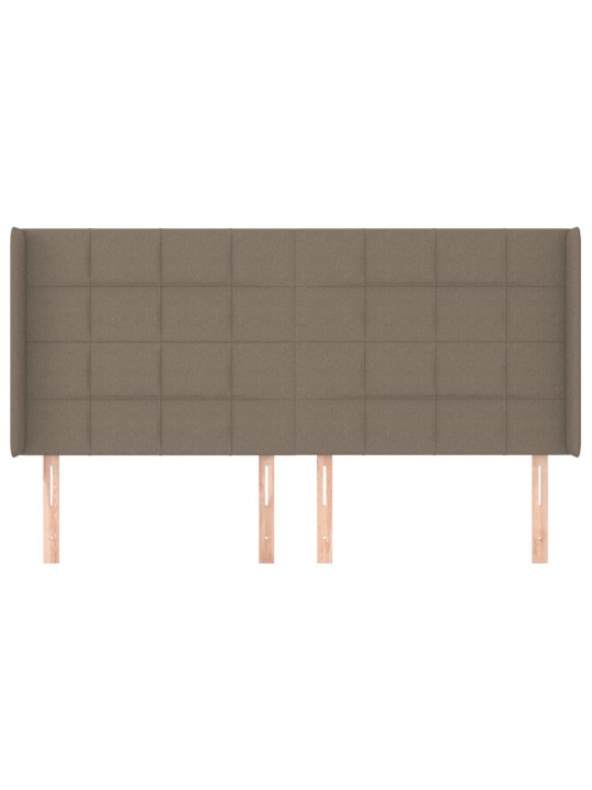Voodipeats servadega, pruunikashall, 203x16x118/128 cm, kangas