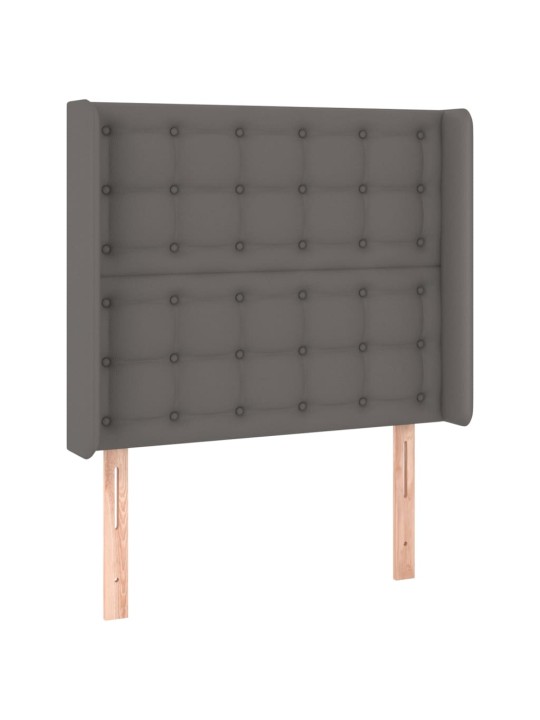 Voodipeats servadega, hall, 83x16x118/128 cm, kunstnahk