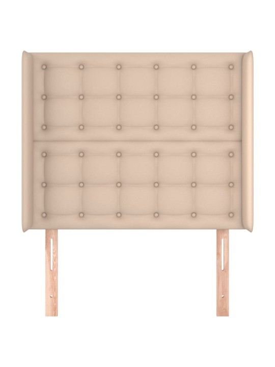 Voodipeats servadega, cappuccino, 83x16x118/128 cm, kunstnahk