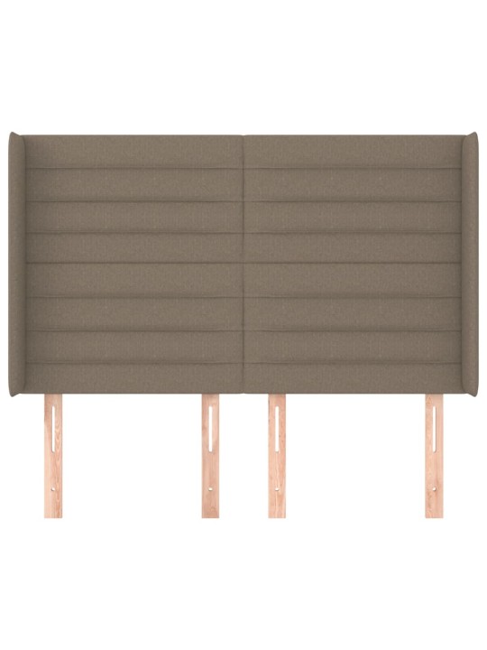 Voodipeats servadega, pruunikashall, 147x16x118/128 cm, kangas