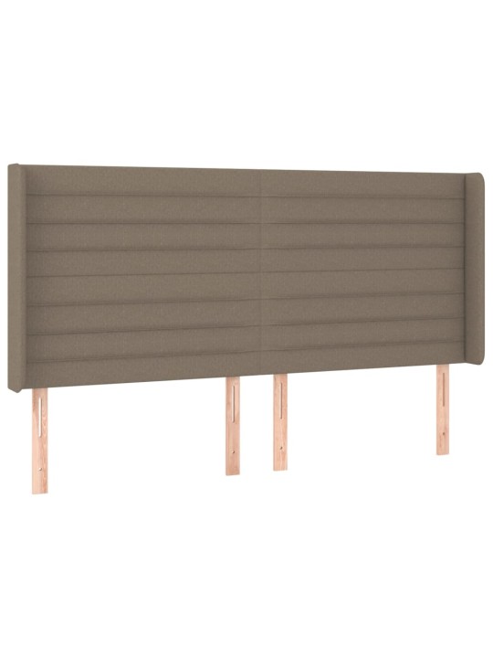 Voodipeats servadega, pruunikashall, 203x16x118/128 cm, kangas