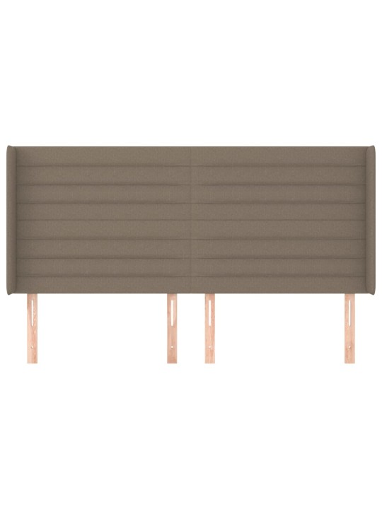 Voodipeats servadega, pruunikashall, 203x16x118/128 cm, kangas