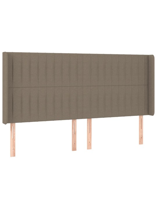 Voodipeats servadega, pruunikashall, 203x16x118/128 cm, kangas