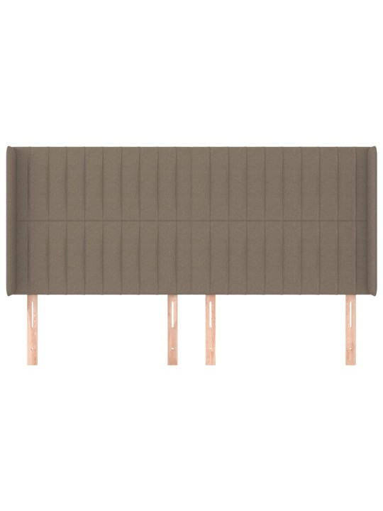 Voodipeats servadega, pruunikashall, 203x16x118/128 cm, kangas