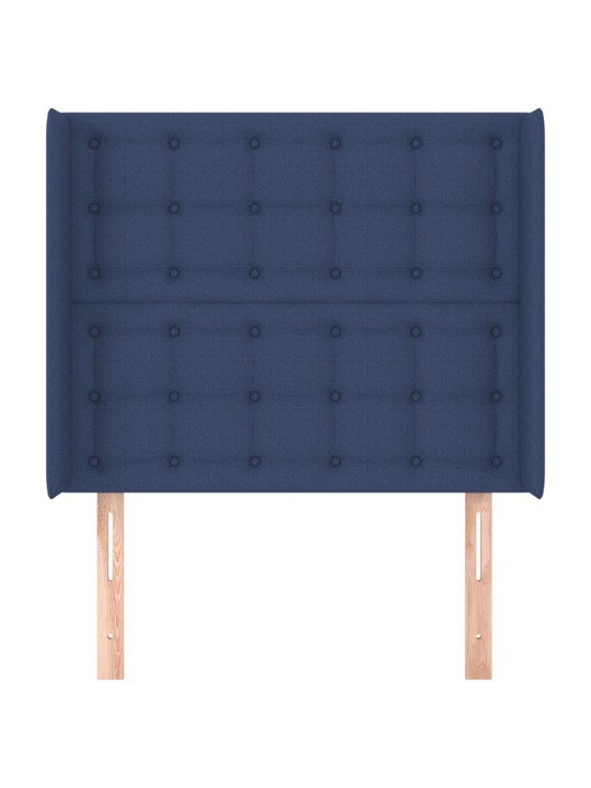 Voodipeats servadega, sinine, 83x16x118/88 cm, kangas