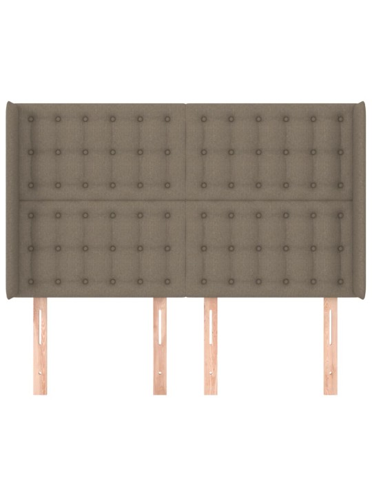 Voodipeats servadega, pruunikashall, 147x16x118/128 cm, kangas