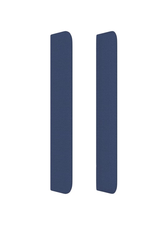 Voodipeats servadega, sinine, 163x16x118/128 cm, kangas