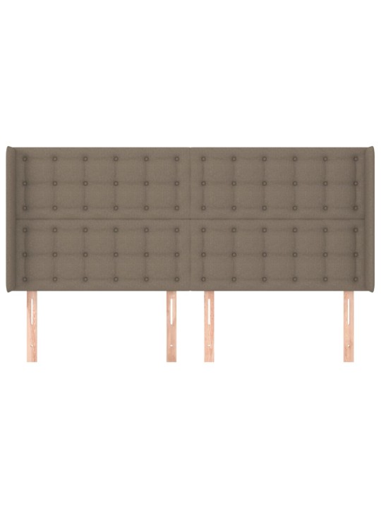 Voodipeats servadega, pruunikashall, 203x16x118/128 cm, kangas