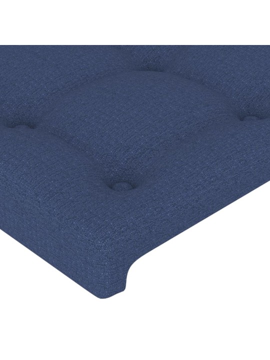 Voodipeats servadega, sinine, 203x16x118/128 cm, kangas