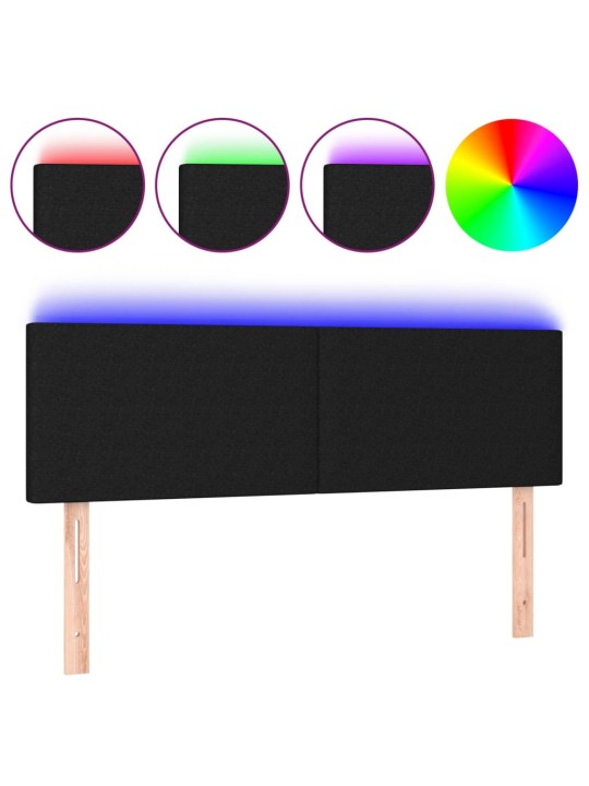 LED-voodipeats, must, 144x5x78/88 cm, kangas