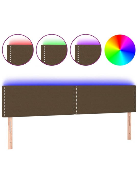 Led-voodipeats, tumepruun, 180x5x78/88 cm, kangas