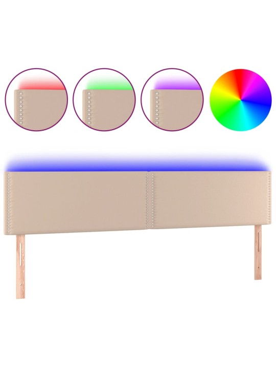 LED-voodipeats cappuccino 180x5x78/88 cm kunstnahk