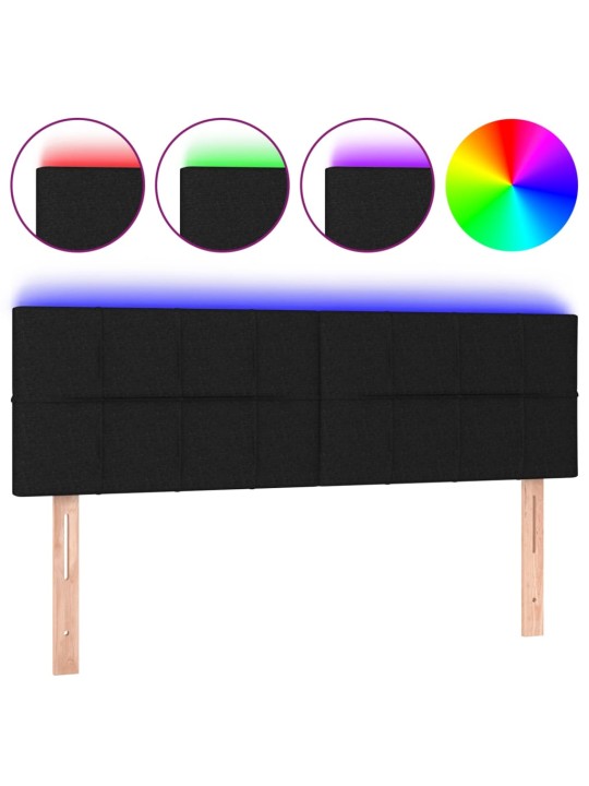 LED-voodipeats, must, 144x5x78/88 cm, kangas