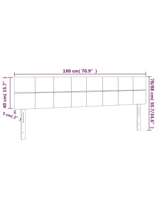 LED-voodipeats, roosa, 180x5x78/88 cm, samet