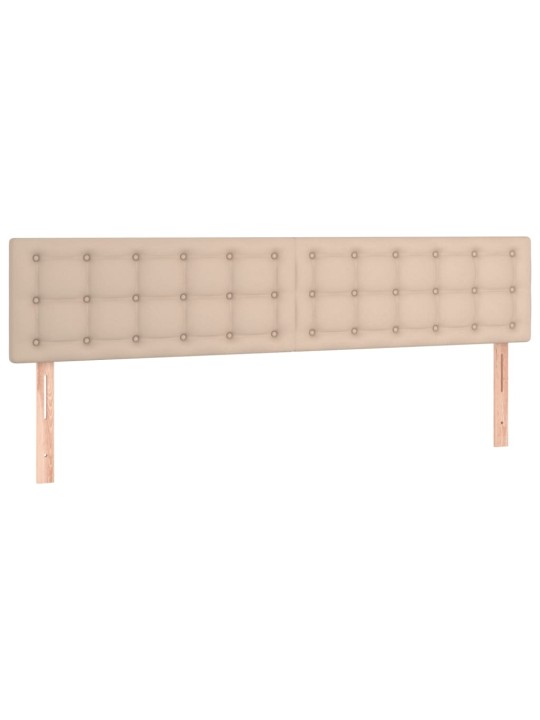 Led-voodipeats, cappuccino, 160x5x78/88 cm kunstnahk