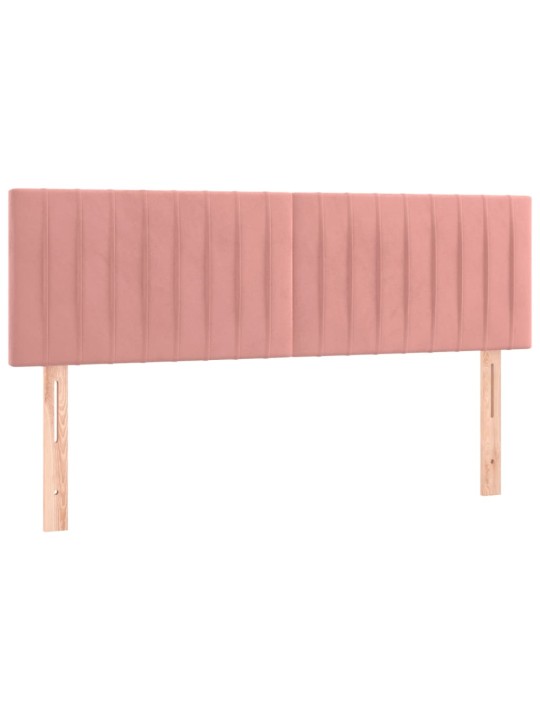 LED-voodipeats, roosa, 144x5x78/88 cm, samet