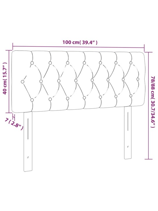 LED-voodipeats, sinine, 100x7x78/88 cm, kangas