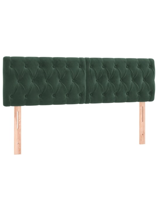 LED-voodipeats, tumeroheline, 144x7x78/88 cm, samet
