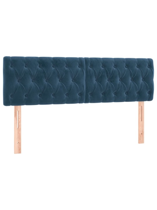 LED-voodipeats, tumesinine, 160x7x78/88 cm, samet