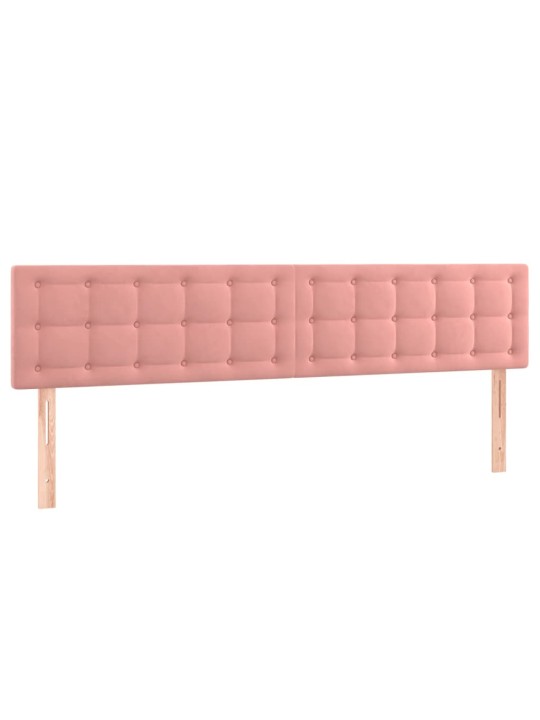 Led-voodipeats, roosa, 160x5x78/88 cm, samet