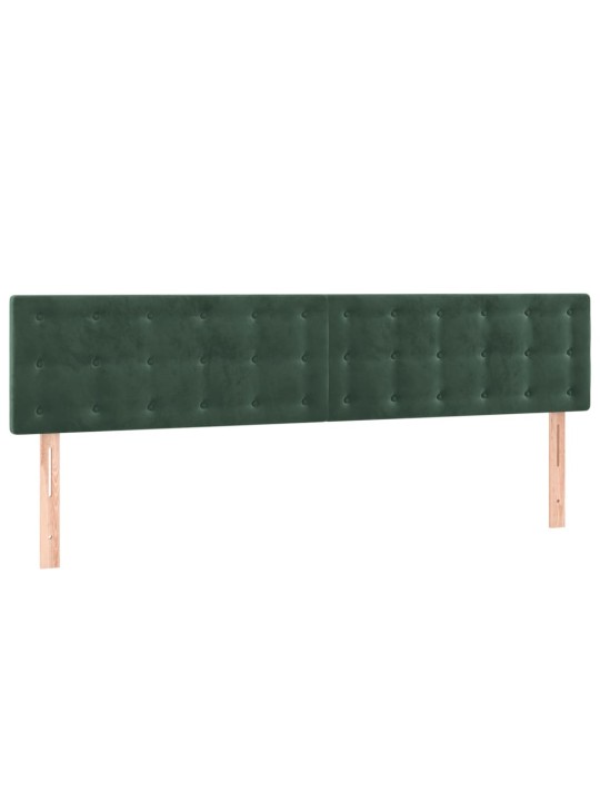 LED-voodipeats, tumeroheline, 200x5x78/88 cm, samet