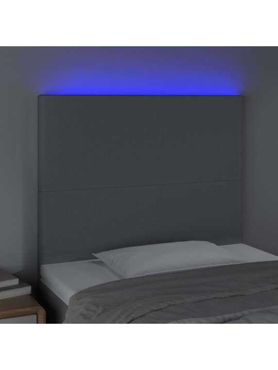 Led-voodipeats, helehall, 80x5x118/128 cm, kangas